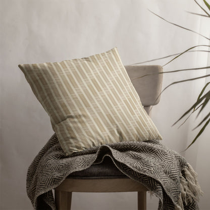 Golden Grove Bamboo Throw Pillow with Insert — Japandi Minimalist Geometric Cushion | Take Inspired