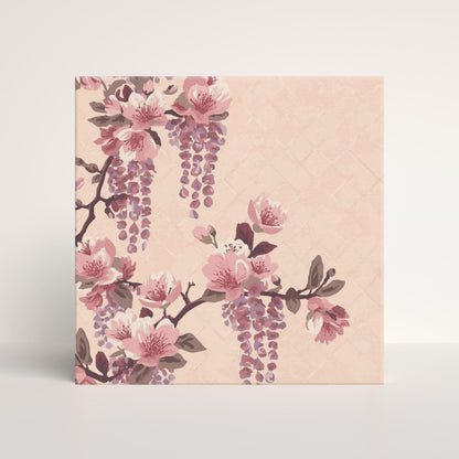 Blush Wisteria Sakura Fuji Canvas Print — Japanese Floral Wall Art | Romantic Botanical