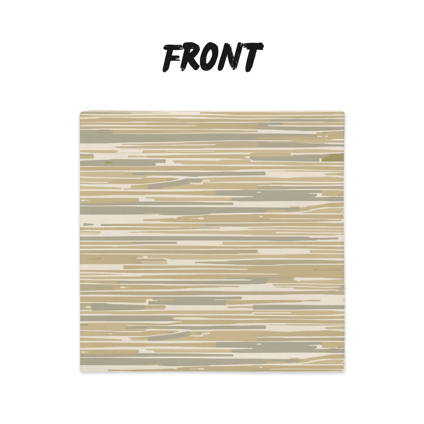 Drift Stone Throw Pillow Cover — Japandi Minimalist Abstract Stripe Cushion
