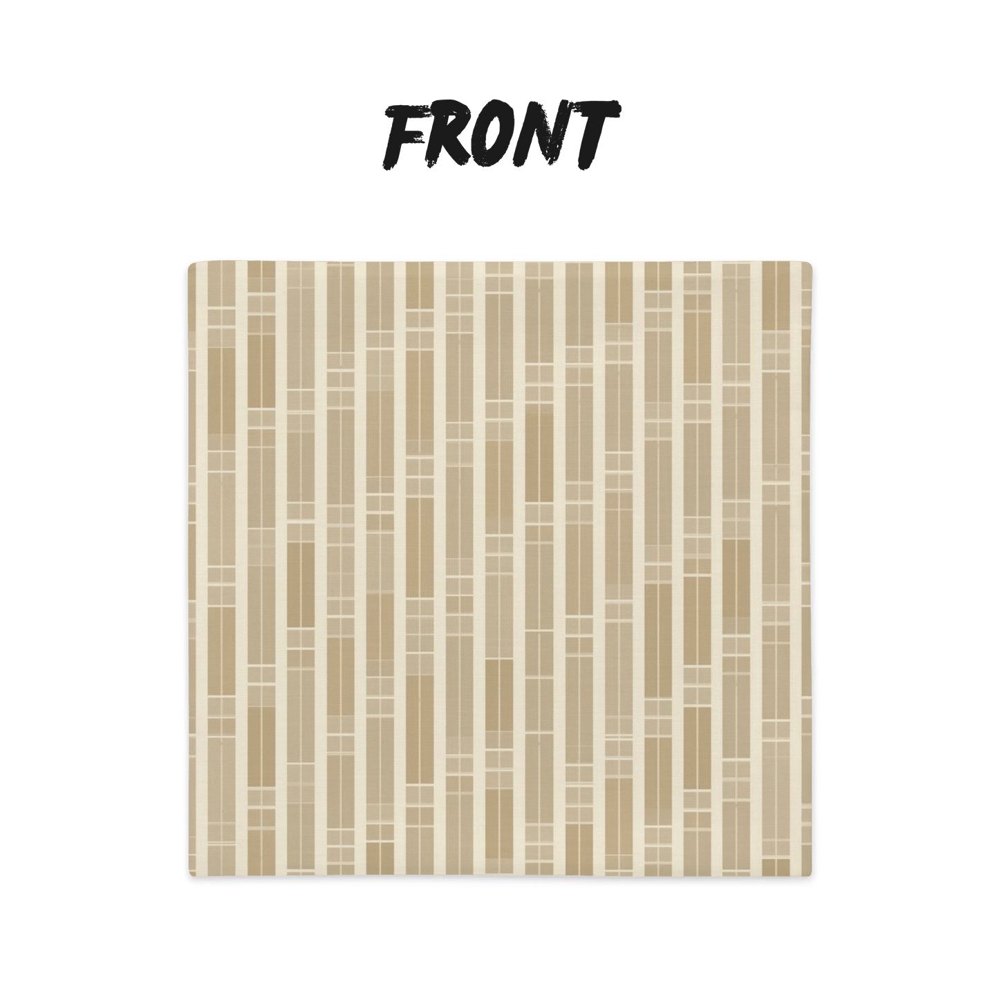 Golden Grove Bamboo Throw Pillow Cover — Japandi Minimalist Geometric Cushion | Take Inspired