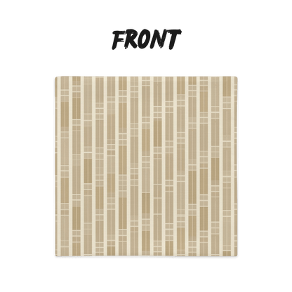 Golden Grove Bamboo Throw Pillow Cover — Japandi Minimalist Geometric Cushion | Take Inspired