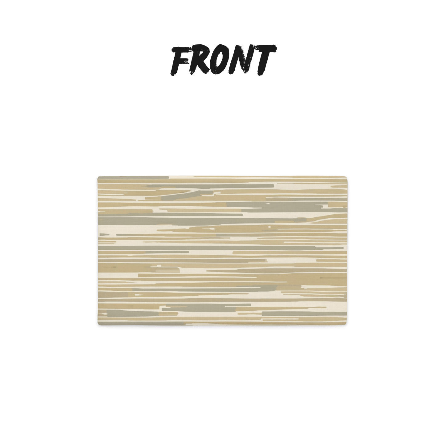Drift Stone Throw Pillow Cover — Japandi Minimalist Abstract Stripe Cushion