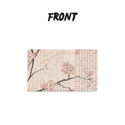 Blush Shoji Sakura Throw Pillow Cover — Japanese Cherry Blossom Shoji Screen Cushion | Tonal Botanical