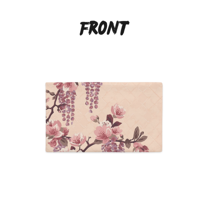 Blush Wisteria Sakura Fuji Throw Pillow Cover — Japanese Floral Cushion | Romantic Botanical