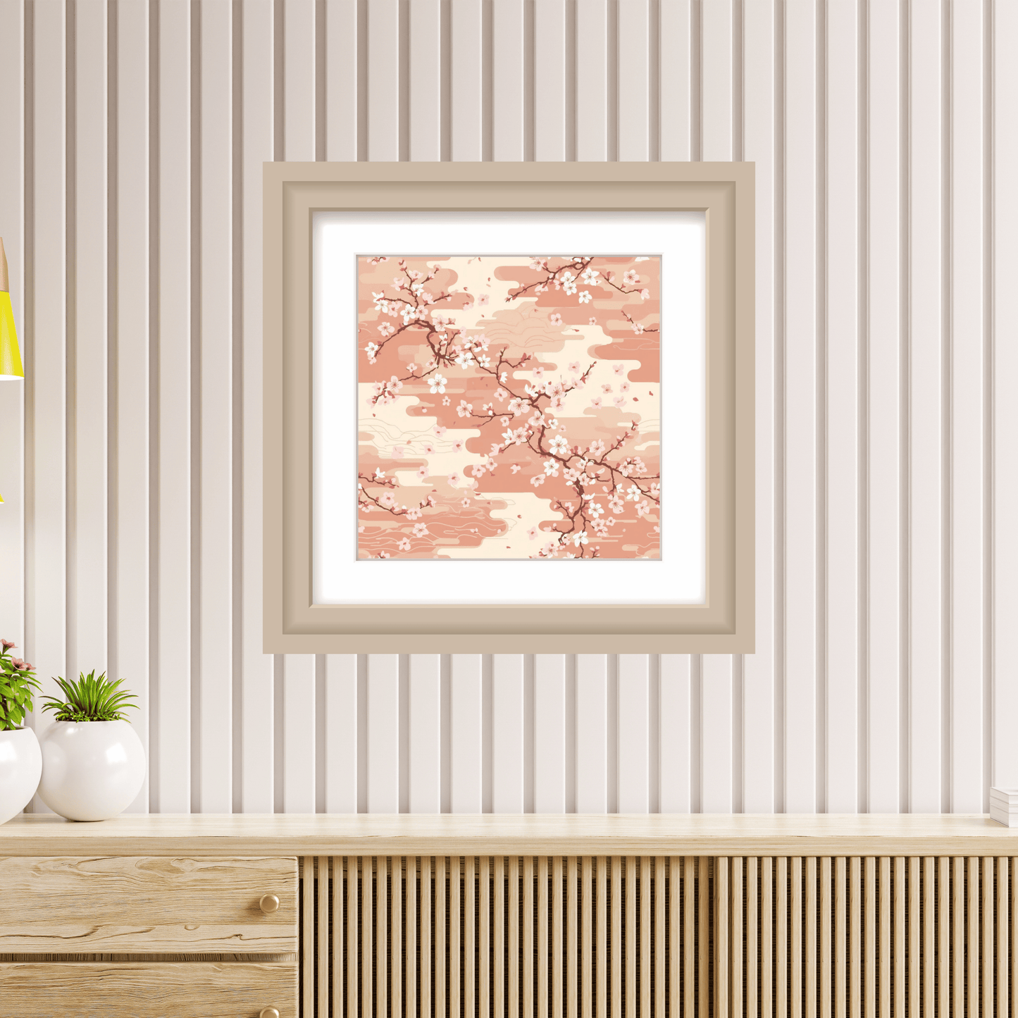 Sakura Cherry Blossom Art Print — Japanese Floral Wall Art Poster | Japandi Botanical Home Decor