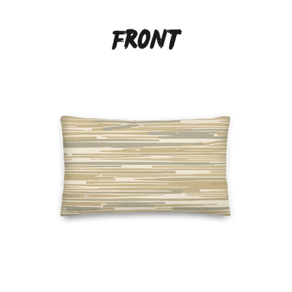 Drift Stone Throw Pillow with Insert — Japandi Minimalist Abstract Stripe Cushion