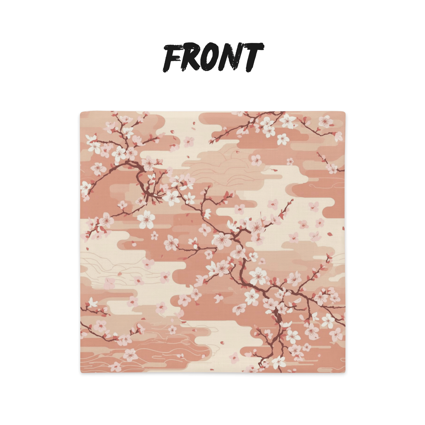 Sakura Cherry Blossom Throw Pillow Cover — Japanese Floral Cushion | Japandi Botanical Home Decor