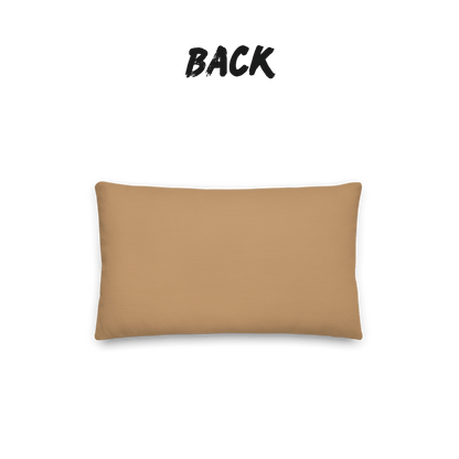 Caramel Grove Bamboo Throw Pillow with Insert — Japandi Minimalist Take Textile Cushion | Intimate Scale
