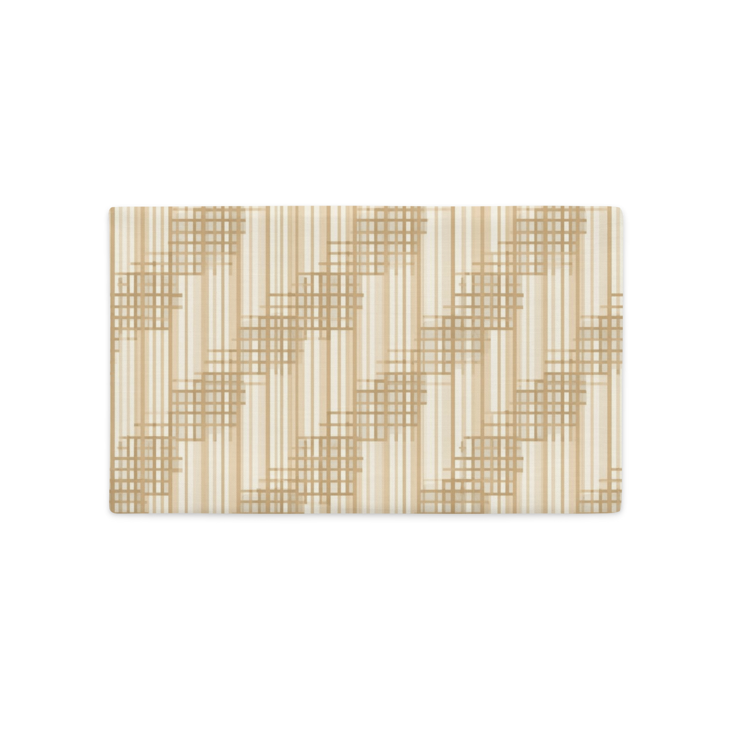 Japandi Minimalist Throw Pillow Cover | Shoji Screen Geometric Pattern