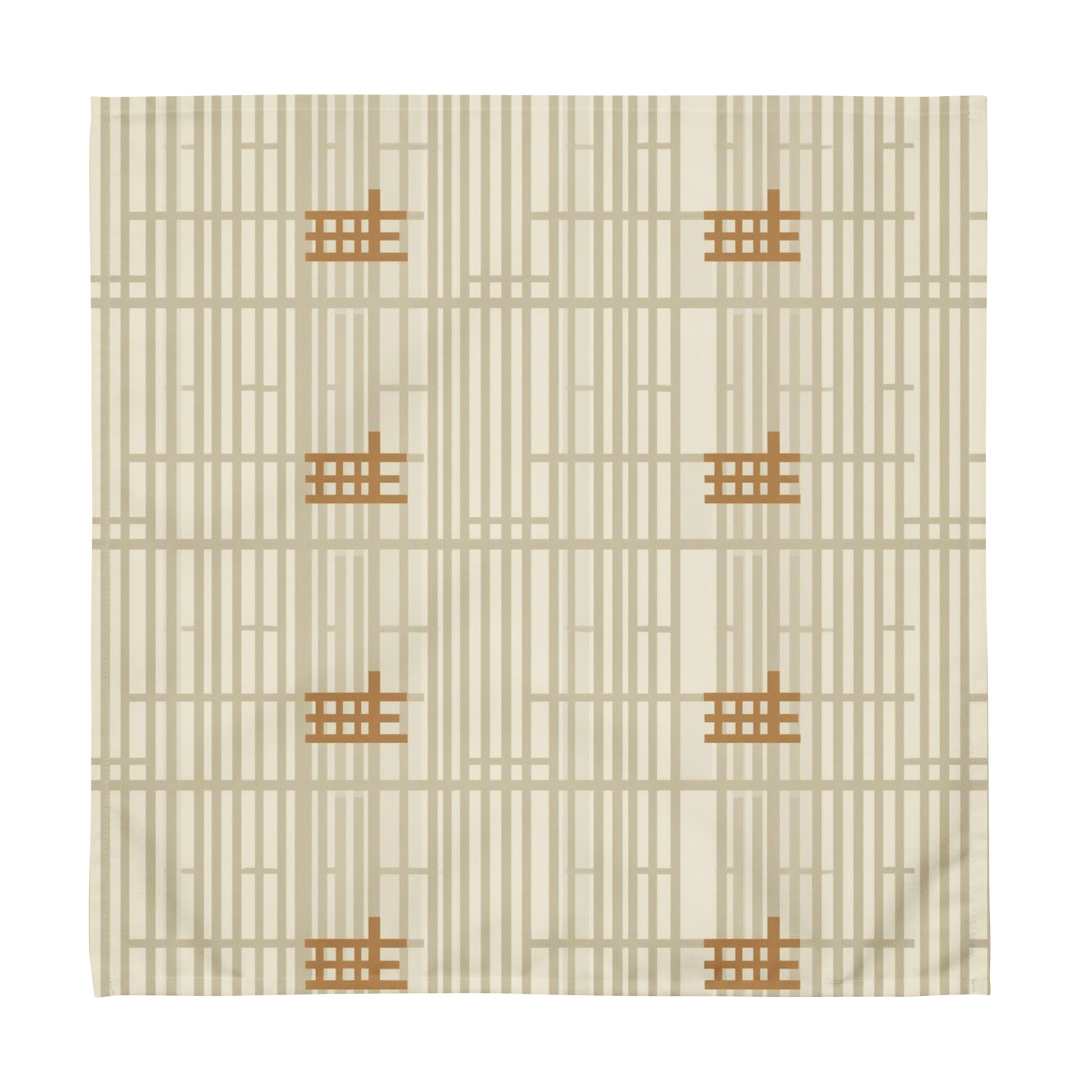Shoji Screen Grid Cloth Napkins Set of 4 — Japandi Minimalist Geometric Table Linen