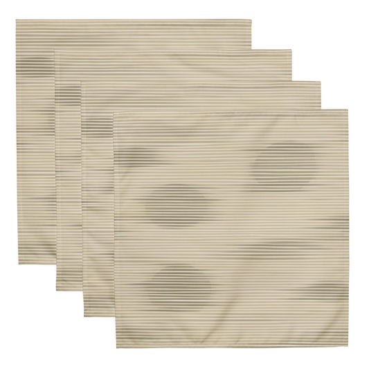 Shoji Shadow Cloth Napkins Set of 4 — Japandi Minimalist Washi Stripe Table Linen