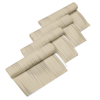 Shoji Shadow Cloth Napkins Set of 4 — Japandi Minimalist Washi Stripe Table Linen