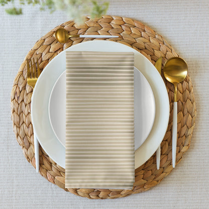Shoji Shadow Cloth Napkins Set of 4 — Japandi Minimalist Washi Stripe Table Linen
