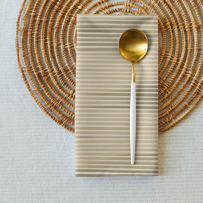 Shoji Shadow Cloth Napkins Set of 4 — Japandi Minimalist Washi Stripe Table Linen