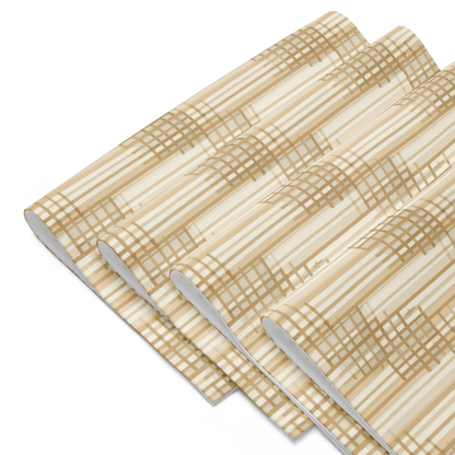 Japandi Minimalist Placemat Set of 4 | Shoji Screen Geometric Pattern | Water-Resistant