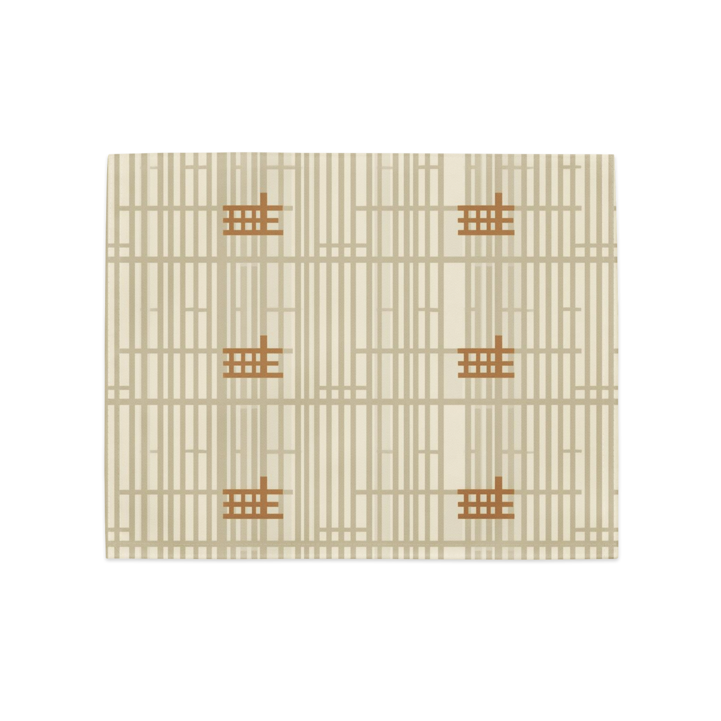 Shoji Screen Grid Placemats Set of 4 — Japandi Minimalist Geometric Table Linen