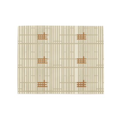 Shoji Screen Grid Placemats Set of 4 — Japandi Minimalist Geometric Table Linen