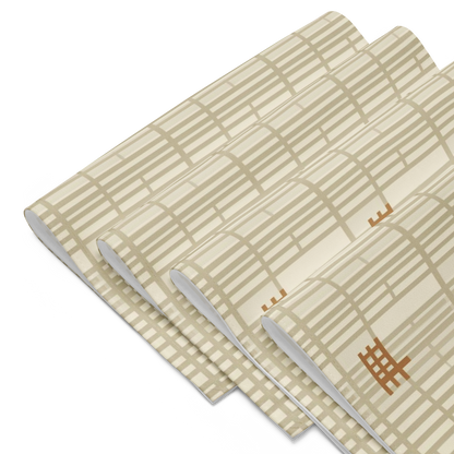 Shoji Screen Grid Placemats Set of 4 — Japandi Minimalist Geometric Table Linen