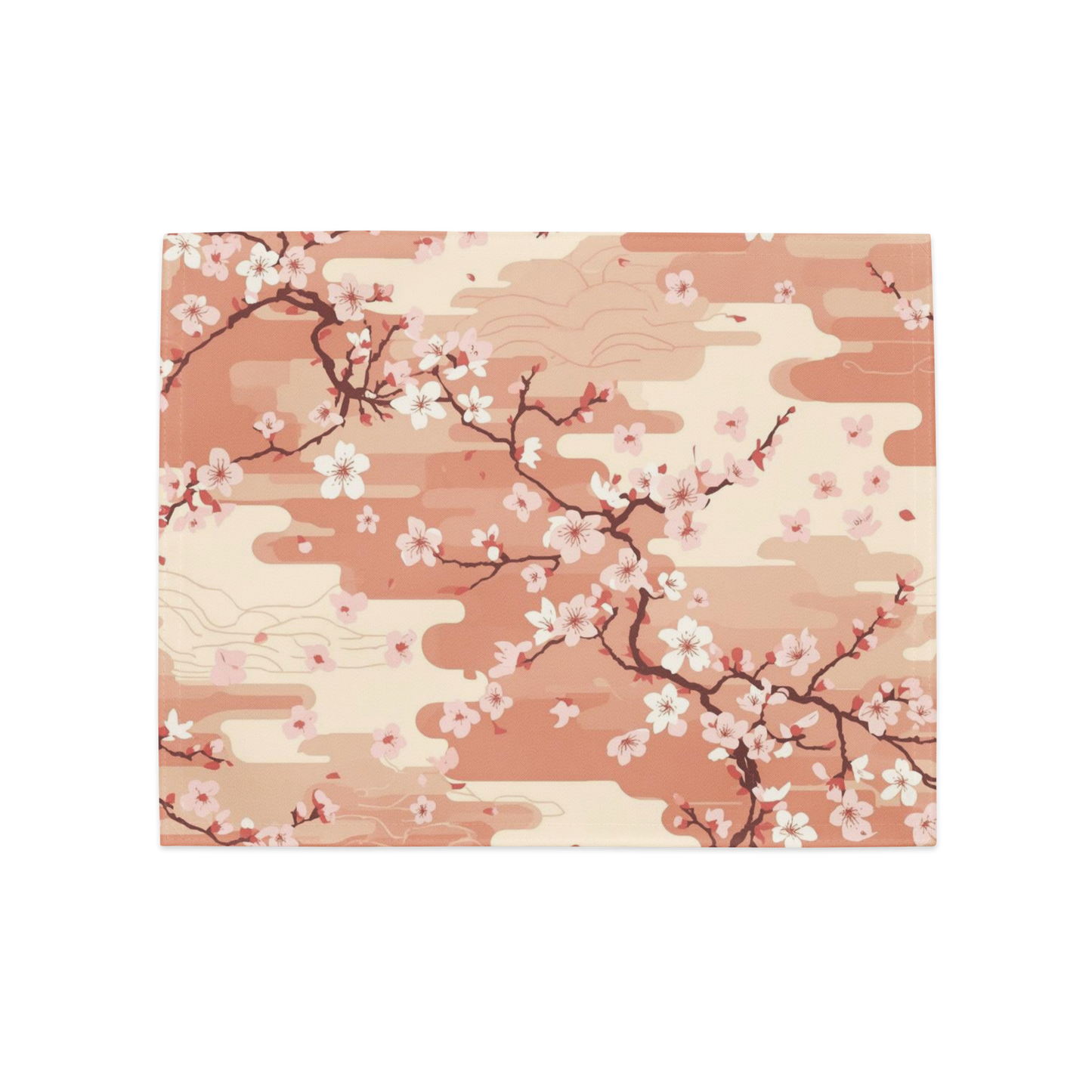 Sakura Cherry Blossom Placemats Set of 4 — Japanese Floral Table Linen | Japandi Botanical Dining Decor