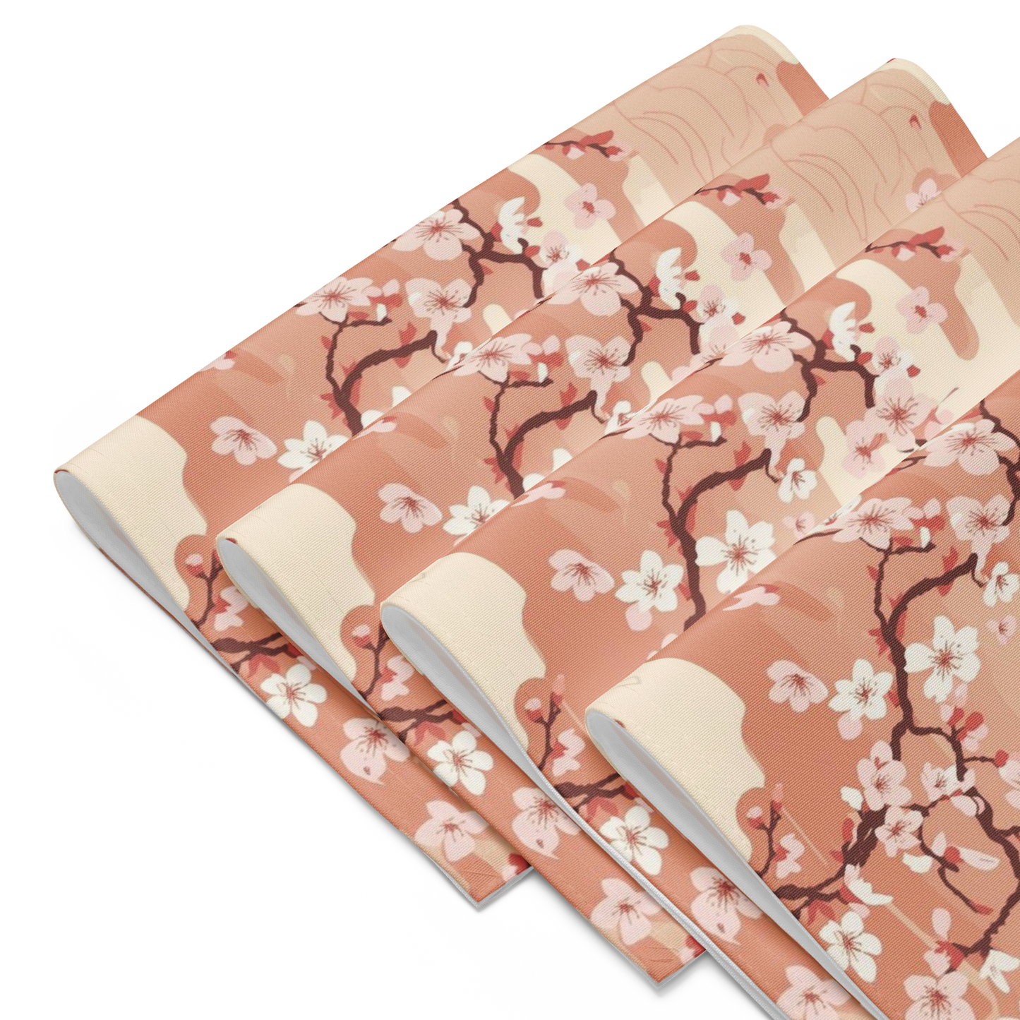 Sakura Cherry Blossom Placemats Set of 4 — Japanese Floral Table Linen | Japandi Botanical Dining Decor