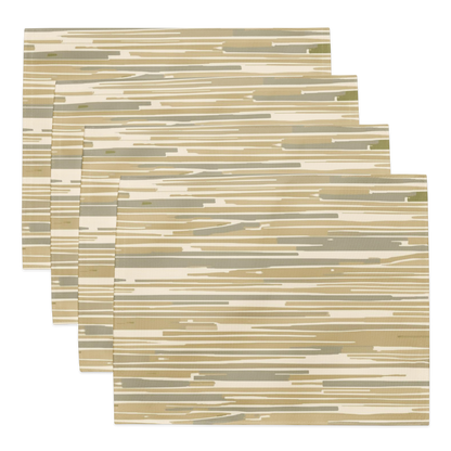 Drift Stone Placemats Set of 4 — Japandi Minimalist Abstract Stripe Table Linen