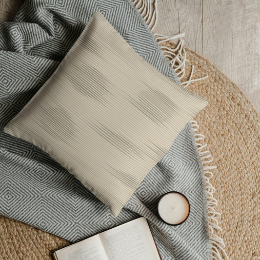 Shoji Shadow Throw Pillow Cover — Japandi Minimalist Washi Stripe Cushion