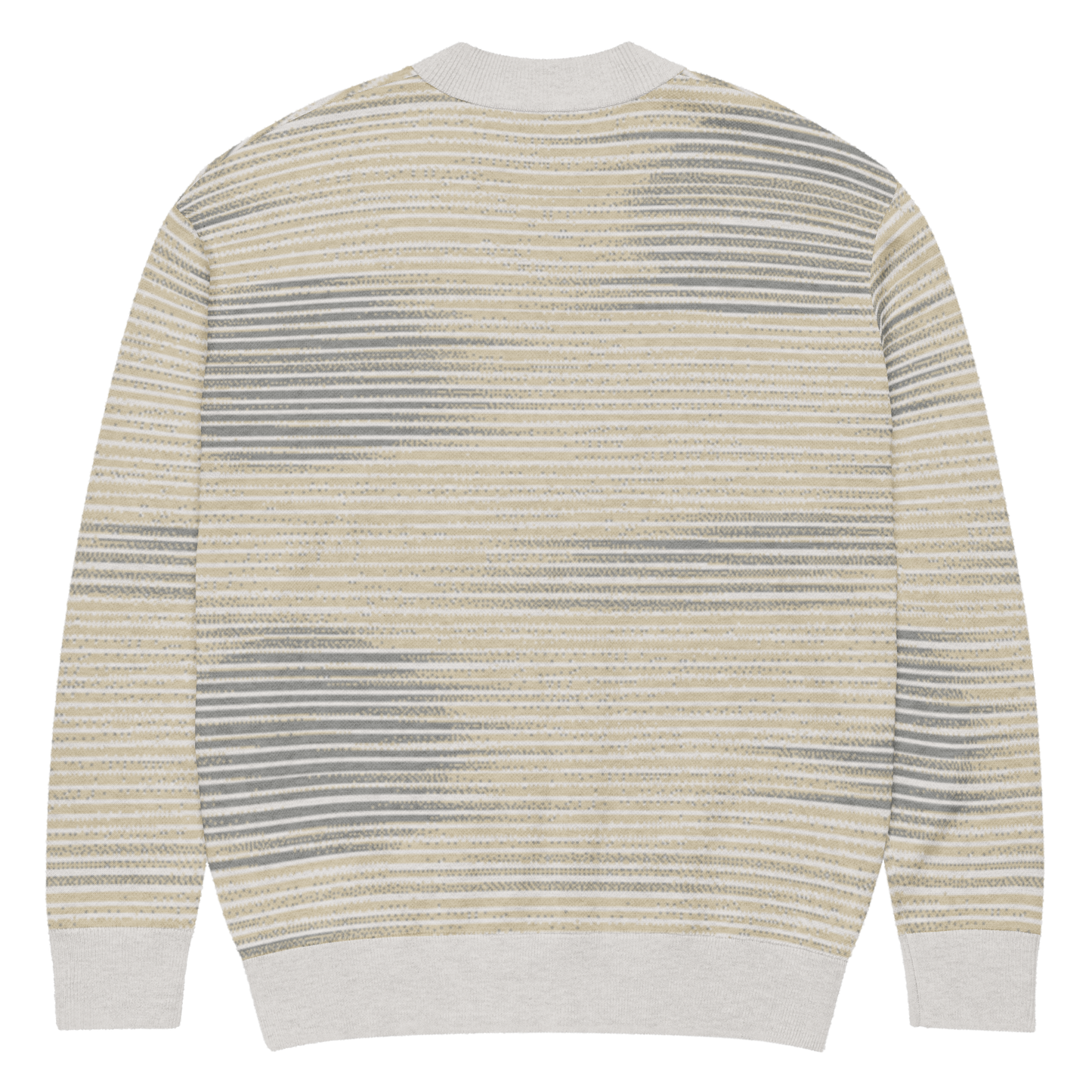 Shoji Shadow Jacquard Knit Cardigan — Japandi Minimalist Unisex Relaxed Fit