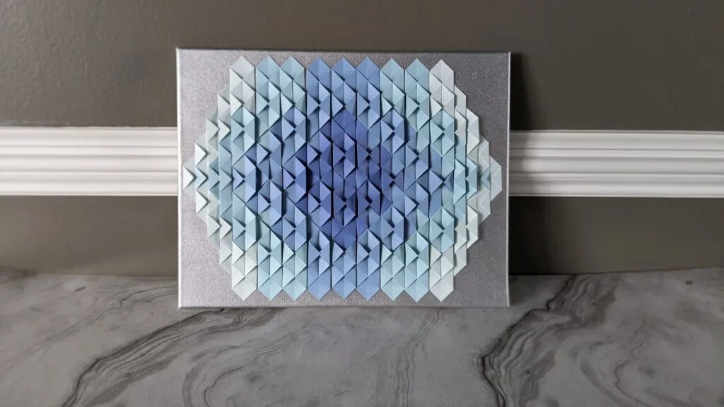 Contemporary origami visual art commission