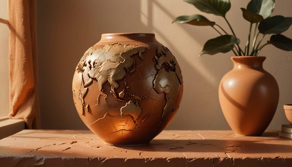 Summer color of soft terracotta and earthy tones.